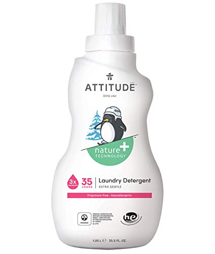 Product Cover ATTITUDE Baby Laundry Detergent, Natural for Baby, Newborn or Infant, Hypoallergenic, Fragrance-Free, 35.5 Fluid Ounce, 35 Loads