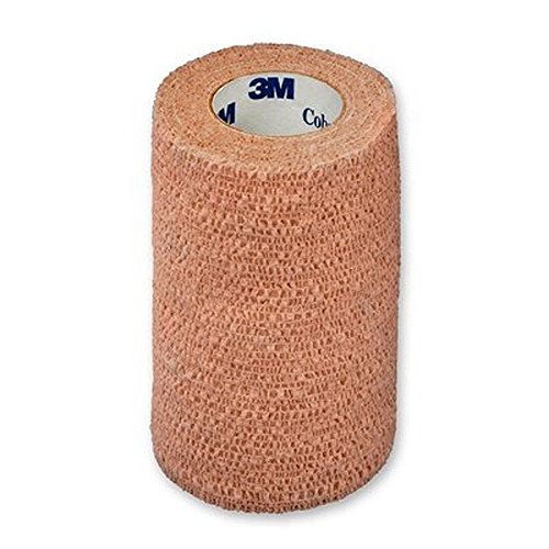 Product Cover 3M Coban Self-Adherent Wrap 1584, 4 inch x 5 yard (100mm x 4,5m), Non-Sterile, Tan (Set of 18/EA)