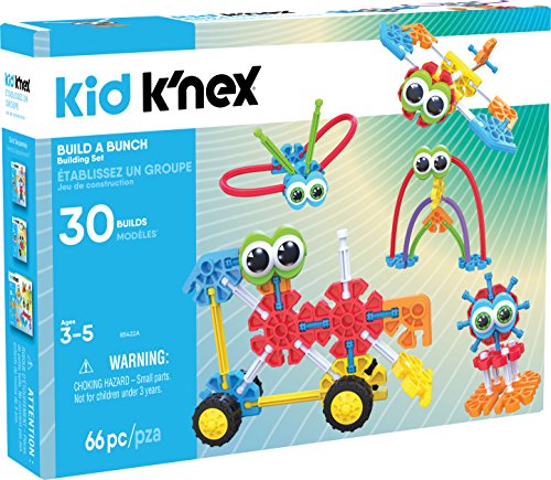 Product Cover KID K'NEX - Build A Bunch Set - 66 Pieces - For Ages 3+ Construction  Educational Toy (Amazon Exclusive), packaging may vary