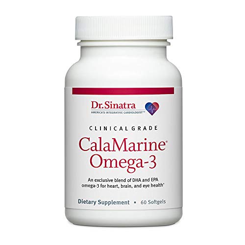 Product Cover Dr. Sinatra's Clinical Grade CalaMarine Omega-3 Supplement with DHA and EPA for Brain, Heart, and Eye Health (60 softgels)