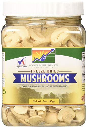 Product Cover Mother Earth Products Freeze Dried Mushrooms, 1 Full Quart