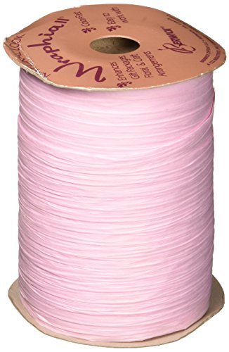 Product Cover Berwick Offray Matte Pink Raffia Ribbon, 1/4'' Wide, 100 Yards