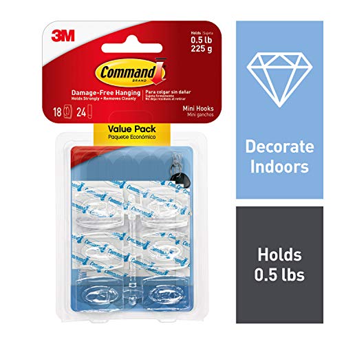 Product Cover Command Small Wire Hooks, Clear, 9-Hook