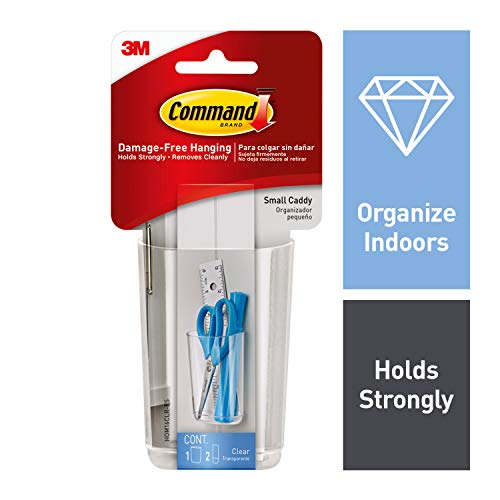 Product Cover Command Clear Caddy, Small, 1-Caddy, 2-Strips (HOM16CLR-ES)