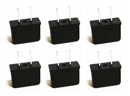 Product Cover Ceptics Up-6US CE Certified High Quality Europe Asia to USA Plug Adapter-6 Pack