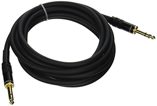Product Cover Monoprice Premier Series 1/4 Inch (TRS) Male to Male Cable Cord - 10 Feet- Black 16AWG (Gold Plated)