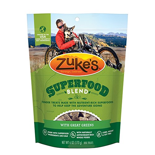 Product Cover Zuke'S Superfood Blend With Great Greens Dog Treats - 6 Oz. Pouch (Packaging may vary)