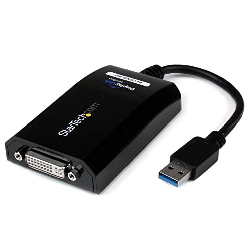 Product Cover StarTech.com USB 3.0 to DVI / VGA Adapter - 2048x1152 - External Video & Graphics Card - Dual Monitor Display Adapter Cable - Supports Mac & Windows (USB32DVIPRO)