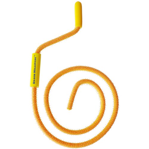 Product Cover FlexiSnake Drain Millipede - Drain Clog Remover - Dependable, Thin, Flexible, Durable and Easy to Use - Safe for Most Drains and Grates - Made in USA, 18 Inch - Yellow