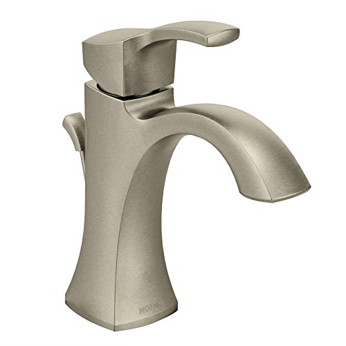 Product Cover Moen 6903BN Voss One-Handle High-Arc Bathroom Faucet with Drain Assembly, Brushed Nickel