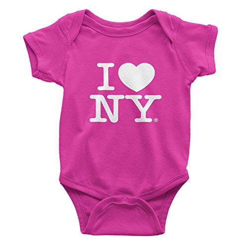 Product Cover I Love NY New York Baby Infant Screen Printed Heart Bodysuit Hot Pink Small 0.