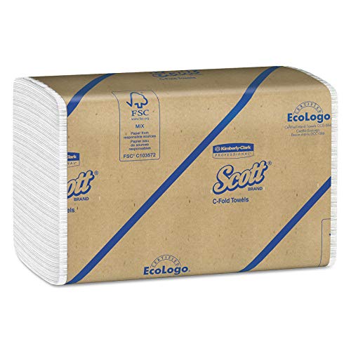 Product Cover Scott 01510 C-Fold Towels, Absorbency Pockets, 10 1/8 x 13 3/20, White, 200 per Pack (Case of 12 Packs)