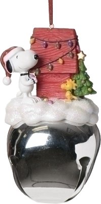 Product Cover Peanuts Snoopy And Woodstock Extra Large Jingle Bell Christmas Ornament