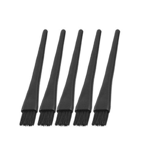 Product Cover uxcell 5 Pcs 1.5 x 0.5cm Black Plastic Round Handle Anti Static ESD Brush