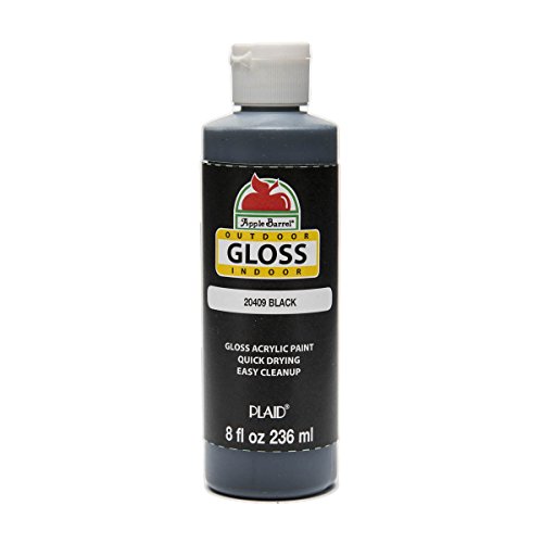Product Cover Apple Barrel Gloss Acrylic Paint in Assorted Colors (8 oz), 20409 Gloss Black