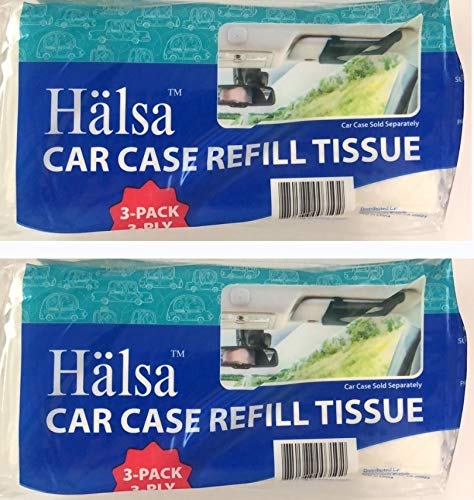Product Cover Halsa Auto Visor Tissue Refills for Tempo Visor - 2 Bags (Total of 6 Refills)