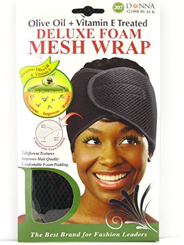 Product Cover Donna Deluxe Foam Mesh Wrap, Black, Olive Oil + Vitamin E Treated