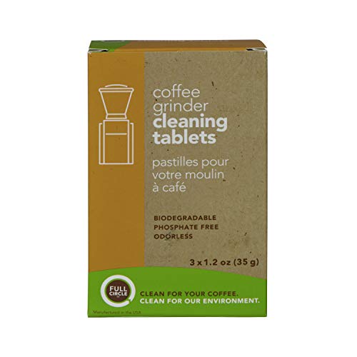 Product Cover Urnex Full Circle Coffee Grinder Cleaning Tablets - 3 Single Use Packets - Coffee Grinder Cleaner Removes Coffee Residue and Oils