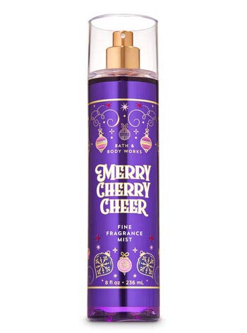 Product Cover Bath and Body Works MERRY CHERRY CHEER Fine Fragrance Mist 8 Fluid Ounce (2019 Edition)