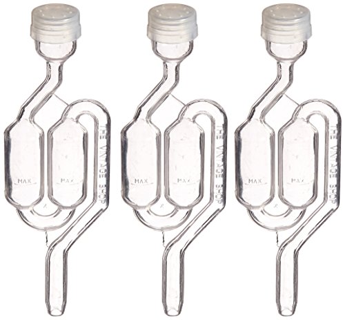 Product Cover Twin Bubble Airlock for Wine Making and Beer Making (Pack of 3)