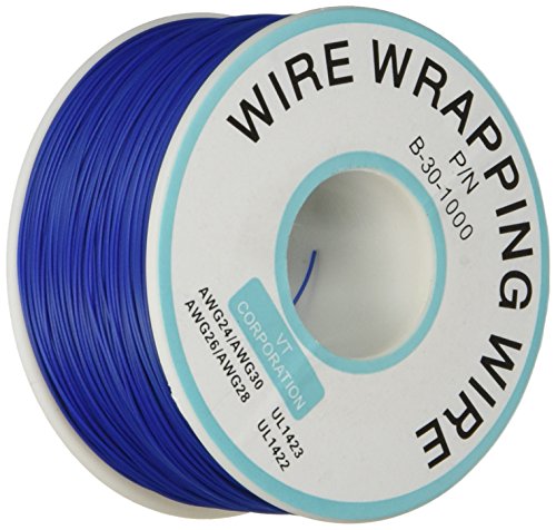 Product Cover uxcell Breadboard P/N B-30-1000 Tin Plated Copper Wire Wrapping 30AWG Cable 305M Blue