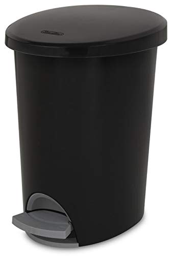 Product Cover STERILITE Corp 10819002 Waste Basket Step On Black 2.6 G, 2 g