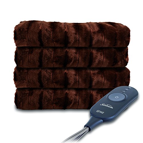 Product Cover Sunbeam Heated Throw Blanket | Microplush, 3 Heat Settings, Walnut - TSM8TS-R470-25B00