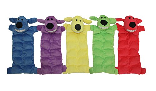 Product Cover Multipet 12-Inch Squeaker Mat Soft Plush Dog Toy with 13 Squeakers, Colors May Vary
