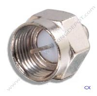 Product Cover Terminator, 75 OHM, F Port Screw-on, 5-2050Mhz, 5 pack