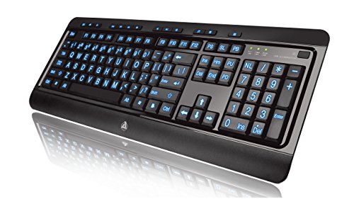 Product Cover AZiO Large Print Tri-Color Backlit Wired Keyboard (KB505U)