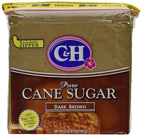 Product Cover C&H, Cane Sugar, Dark Brown, 2lb Bag (Pack of 2)