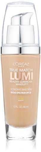 Product Cover L'Oréal Paris True Match Lumi Healthy Luminous Makeup, W6 Sun Beige, 1 fl. oz.
