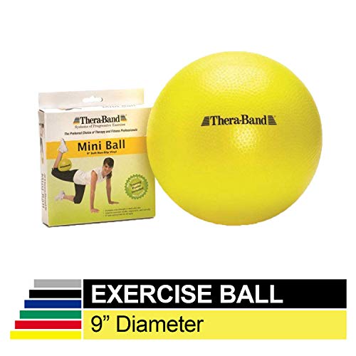 Product Cover TheraBand Mini Ball, Small Exercise Ball for Yoga, Pilates, Abdominal Workouts, Shoulder Therapy, Core Strengthening, At-Home Gym & Physical Therapy Tool, New Version