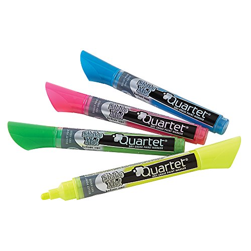 Product Cover Quartet Glass Whiteboard Markers, Dry Erase Markers, Neon, 4 Pack (79551)