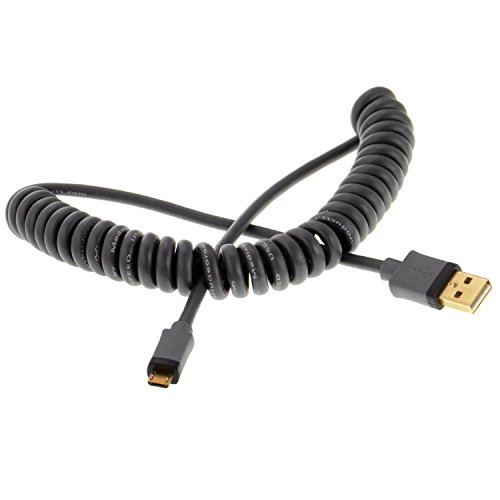 Product Cover Mediabridge USB 2.0 - Micro-USB to USB Coiled Cable (1-3 Feet) - High-Speed A Male to Micro B with Gold-Plated Connectors - (Part# 30-004-02C)