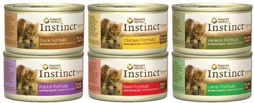 Product Cover Nature's Variety Instinct Canned Cat Food Variety Pack (Lamb, Chicken, Beef, Venison, Rabbit, Duck) 12, 3-ounce cans