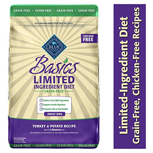 Product Cover Blue Basics Limited Ingredient Diet Adult Grain Free Turkey & Potato Dry Dog Food 24-Lb