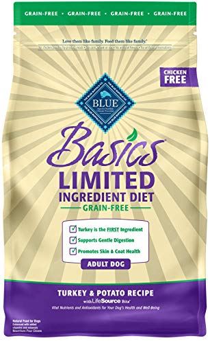 Product Cover BLUE Basics Limited Ingredient Diet Adult Grain Free Turkey & Potato Dry Dog Food 4-lb