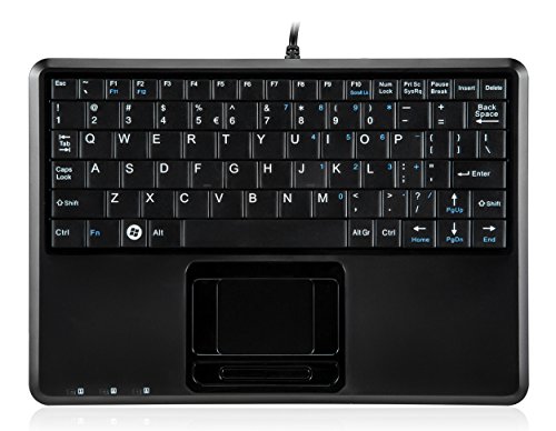Product Cover Perixx PERIBOARD-510H Plus, Wired Super Mini USB Touchpad Keyboard, X Type Scissor Keys with 2 Built-in Hubs