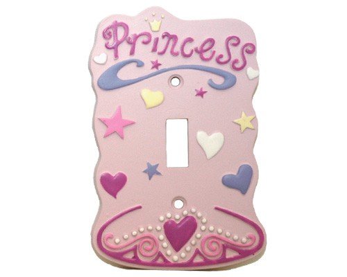 Product Cover Pink Princess Single Light Switch Plate Cover Girls