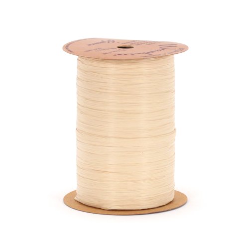 Product Cover Berwick Offray 1/4'' Wide Matte Raffia Ribbon, Ivory White, 100 Yards