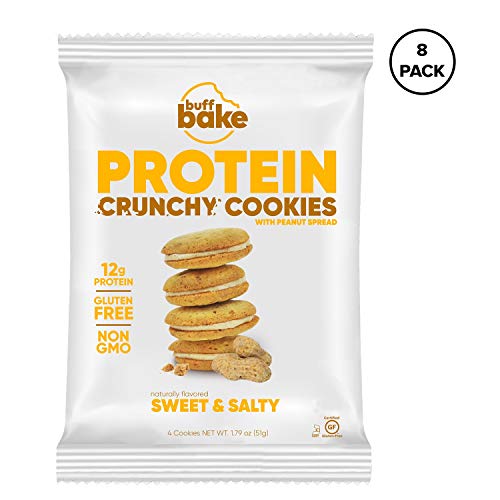 Product Cover Protein Sandwich Cookies - 12 Grams of Whey PROTEIN SNACKS, Low Carb, High Protein, Gluten Free, Non-GMO (Sweet & Salty, 8 Count, 1.79 oz)