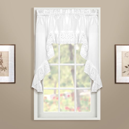 Product Cover United Curtain Vienna Lace Swag Pair, 54 by 38-Inch, White