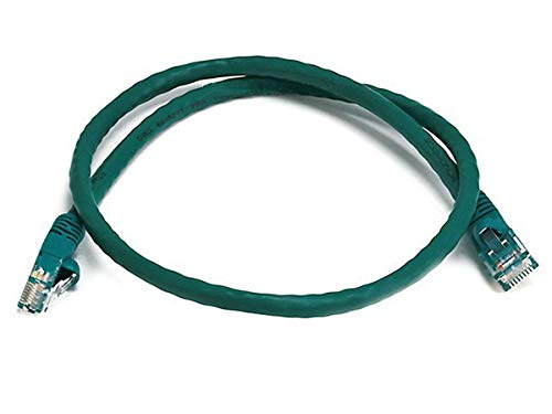 Product Cover Monoprice Cat6 Ethernet Patch Cable - Network Internet Cord - RJ45, Stranded, 550Mhz, UTP, Pure Bare Copper Wire, 24AWG, 2ft, Green