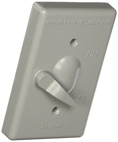 Product Cover Taymac TC100S Weatherproof Toggle Cover, 1-Gang, Vertical Device Mount, Gray