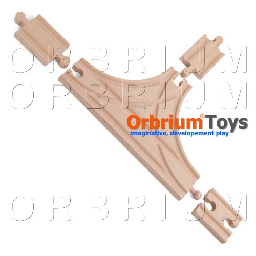 Product Cover 4 Pcs Orbrium Toys T-Track with Female-Female and Male-Male Adapters Set for Wooden Railway Fits Thomas Bro Chuggington Melissa Doug Imaginarium
