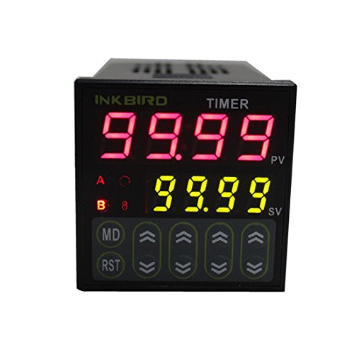 Product Cover Inkbird Digital Twin Timer Relay Time Delay Relay Switch 110-220V Black IDT-E2RH