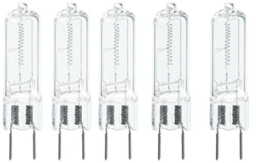 Product Cover Anyray A1710Y (5)-Pack G8 100W 100-Watt 130 Volt Halogen T4 Light GY8.6 Bulbs 100Watt 5-Lamps
