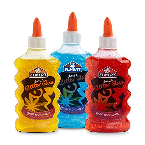 Product Cover Elmer's Classic Glitter Glue, 6 Ounces, Assorted Primary Colors, Set of 3 - E317