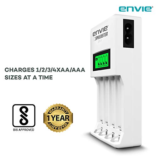 Product Cover Envie ECR 11 Speedster LCD Charger for AA and AAA Ni-mh Rechargeable Batteries (White)